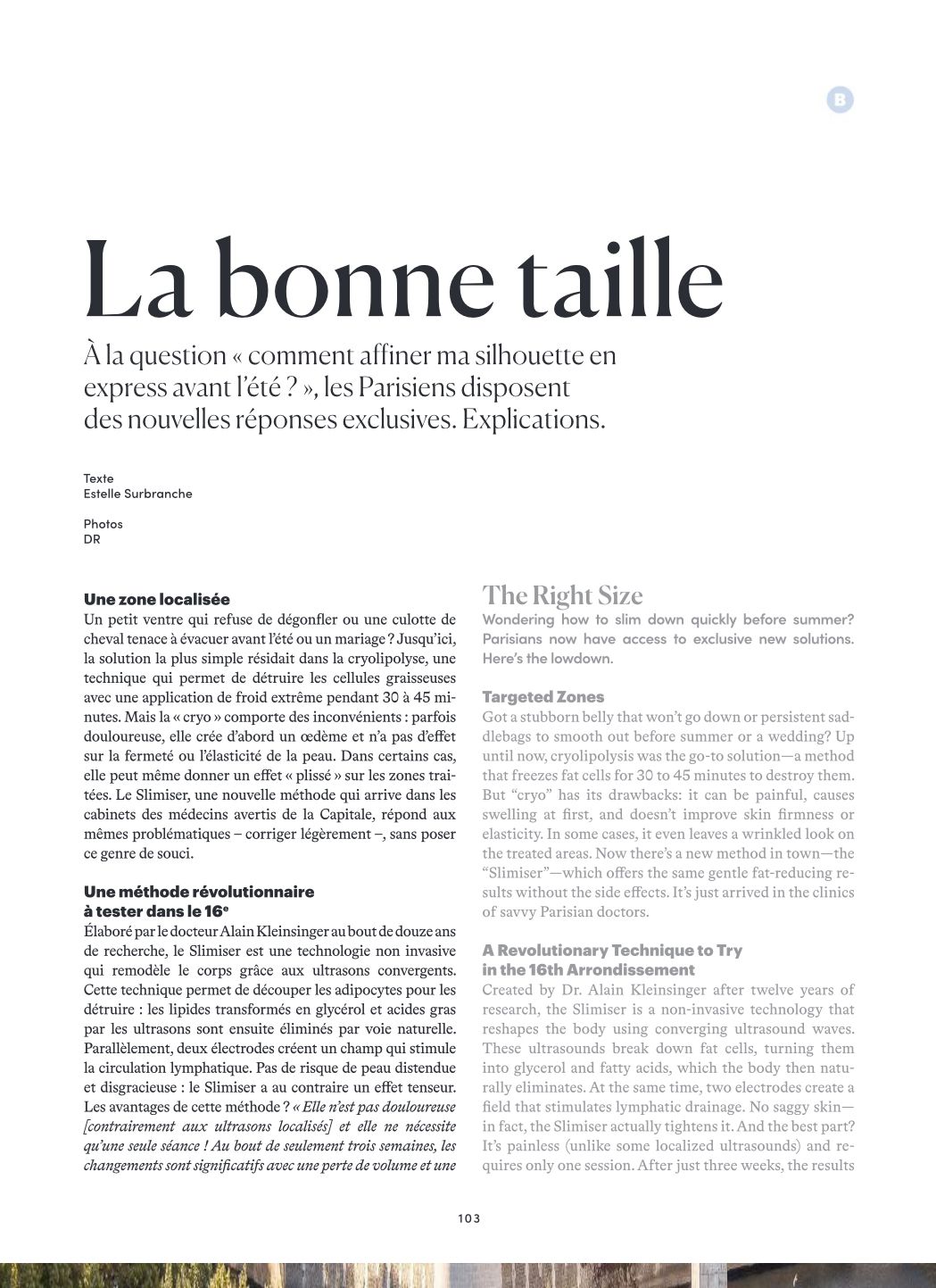 Vivre Paris article